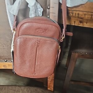 Elegant Brown Leather Belt Bag